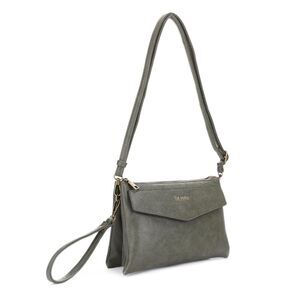 3745 Lexi Crossbody Purse Wristlet - Vegan Leather Olive Wallet